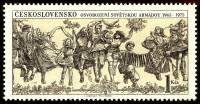 (1975-018) Марка Чехословакия "Освобождение Советской Армией"    Годовщина Пражского восстания III Θ