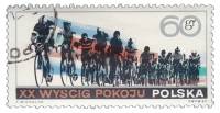 (1967-021) Марка Польша "Велосипедисты"   20 Велогонка мира  III Θ