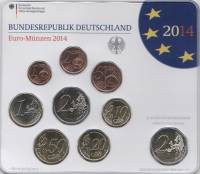 (2014j, 9 монет) Набор монет Германия (ФРГ) 2014 год "Годовой набор"   Буклет