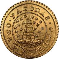 (№1808km358) Монета Индия 1808 год 2 Pagoda