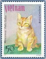 (1979-062a) Марка Вьетнам "Янтарная кошка"  Без перфорации  Кошки III Θ