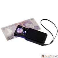 Лупа LU 31 выдвижная, со светодиодной и ультрафиолетовой подсветкой, увелич. 10х и 30х. Leuchtturm