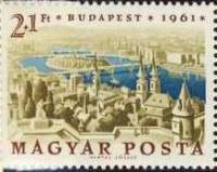 (1961-075) Марка Венгрия "Остров Маргит" ,  III O