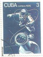 (1976-027) Марка Куба "А. Леонов"    День космонавтики III Θ
