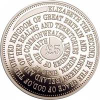 () Монета Тристан да Кунья 2008 год 5 фунтов ""   PROOF