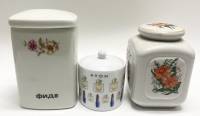 Банки для хранения фарфор 3 шт 
