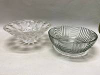 Салатник фруктовница, хрусталь, стекло, 2 шт