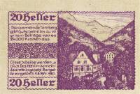 (№1920) Банкнота Австрия 1920 год "20 Heller"