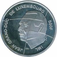 (№1998km73) Монета Люксембург 1998 год 500 Francs (1300 лет Эхтернах)