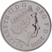 (№2008km987b) Монета Великобритания 2008 год 2 Pence (Валлийский перья и короны - серебро)