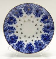 Блюдце ЛФЗ голубой узор 