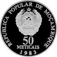 (№1983km106b) Монета Мозамбик 1983 год 50 Meticais (Всемирной конференции по рыболовству - Золотое и