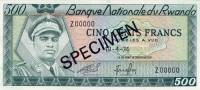 () Банкнота Руанда 1974 год 500  ""   UNC