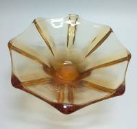 Салатник, цветное стекло, гутная техника