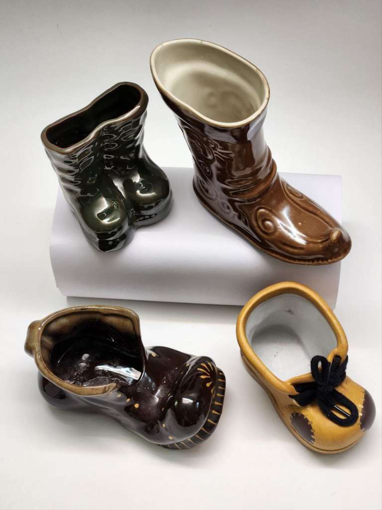 Статуэтка ваза пепельница сапожок башмачок 4 шт СССР Кунгур ЗХИ  и другие