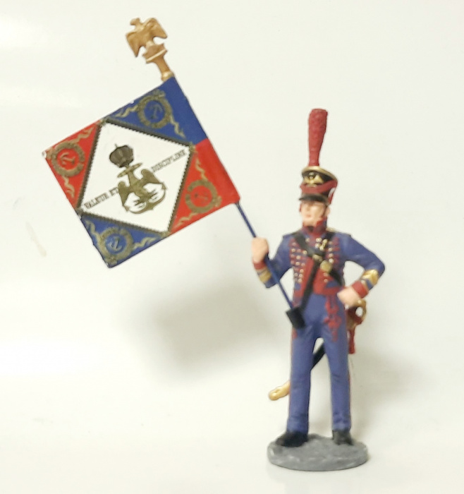 Оловянный солдатик &quot;Орлоносец батальона моряков Императорской гвардии, 1805&quot;