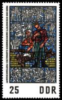 (1968-015) Марка Германия (ГДР) "Партизанская борьба"    Витражи, Заксенхаузен II O