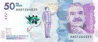 (2017) Банкнота Колумбия 2017 год 50 000 песо "Габриэль Гарсиа Маркес"   UNC