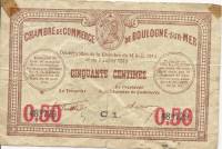 (№1916) Банкнота Франция 1916 год "50 Centimes"