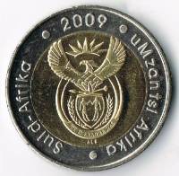 () Монета ЮАР (Южная Африка) 2009 год 5  ""   Биметалл  UNC