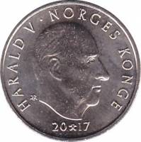 () Монета Норвегия 2017 год 20  ""   Нейзильбер  UNC
