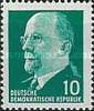(1961-040) Марка Германия (ГДР) "Вальтер Ульбрихт"  зеленая  Председатель Гос. совета III O