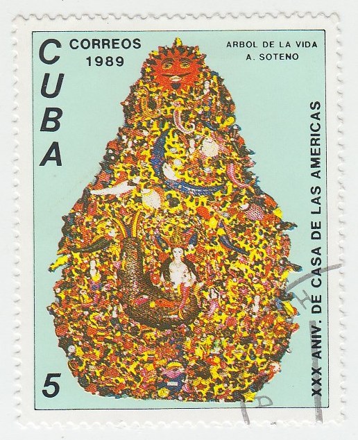 (1989-035) Марка Куба "Дерево жизни"    30 лет Дома Америки  II &Theta;