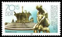 (1989-055) Марка Германия (ГДР) "Дьявольский фонтан"    Выставка марок, Магдебург II Θ
