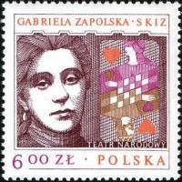 (1978-059) Марка Польша "Г. Запольская"    Польские драматурги III Θ