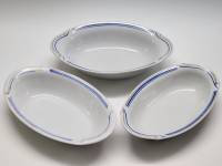 Салатники овальные латки 3 шт Северная Корея периода СССР 1950-е