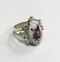 Перстень "Финифть", серебрение (сост. на фото)