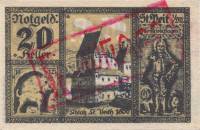 (№1920) Банкнота Австрия 1920 год "20 Heller"