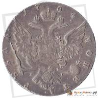 (1764, СПБ ТI ЯI) Монета Россия 1764 год 1 рубль "Екатерина II" Тип 1 Серебро Ag 750  VF