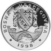(№1998km99) Монета Босния и Герцеговина 1998 год 10 Konvertable Marka (Принцесса Диана)