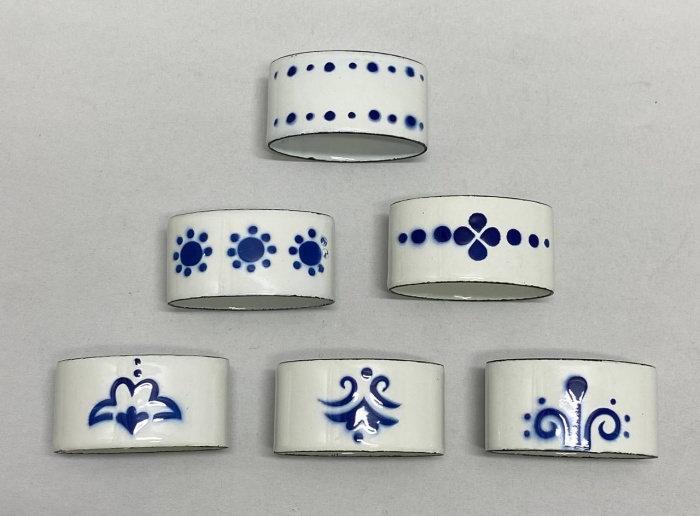 Кольца для салфеток 6 штук фарфор