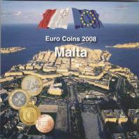 (2008, 8 монет + 2 блока марок) Набор монет Мальта 2008 год "Цитадель"   UNC