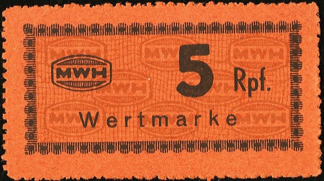 (№2017) Банкнота Германия (Без даты) 5 Reichspfennig&quot;