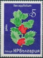 (1976-090) Марка Болгария "Падуб остролистный"   Цветение III Θ