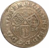 () Монета Германия (Империя) 1623 год 2  ""   Биметалл (Серебро - Ниобиум)  UNC