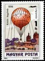 (1983-006) Марка Венгрия "Воздушный шар, 1896"    200 лет Воздухоплаванию II Θ