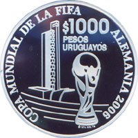 () Монета Уругвай 2005 год 1000 песо ""   Биметалл (Серебро - Ниобиум)  UNC