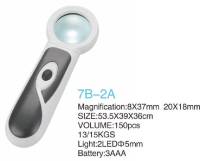 Лупа карманная MG7B-2A с подсветкой, увеличение 8-20. Китай