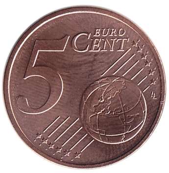 2011 Монета Эстония 2011 год 5 евроцентов  Сталь, покрытая медью  UNC
