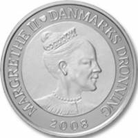 (№2008km930) Монета Дания 2008 год 100 Kroner (Сириус)