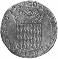 (№1649km17) Монета Монако 1649 год 5 Doppia
