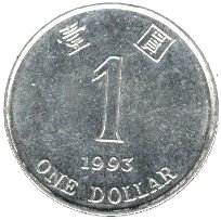 () Монета Гонконг 1993 год 1 доллар &quot;&quot;  Сталь  UNC