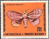 (1977-061) Марка Монголия "Коконопряд дуболистный"    Насекомые. Бабочки III Θ