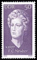 (1972-005) Марка Германия (ГДР) "Фридерика Нойбер"    Знаменитости III Θ