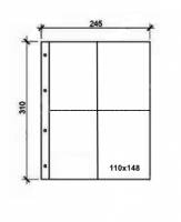 Листы для открыток и бон КЛФ-4В, на 4 ячейки, 10шт. Россия, #2431004