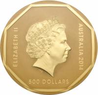 () Монета Австралия 2014 год 500  ""   Биметалл (Платина - Золото)  UNC